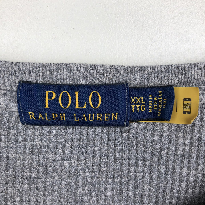 Ralph Lauren POLO RALPH LAUREN Thermal Long T-Shirt Men's XXL unclear gray type Vintage Second Hand