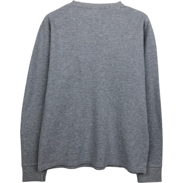 Ralph Lauren POLO RALPH LAUREN SLEEPWEAR Thermal Long T-shirt Waffle Men's M size cotton gray type Vintage Second Hand