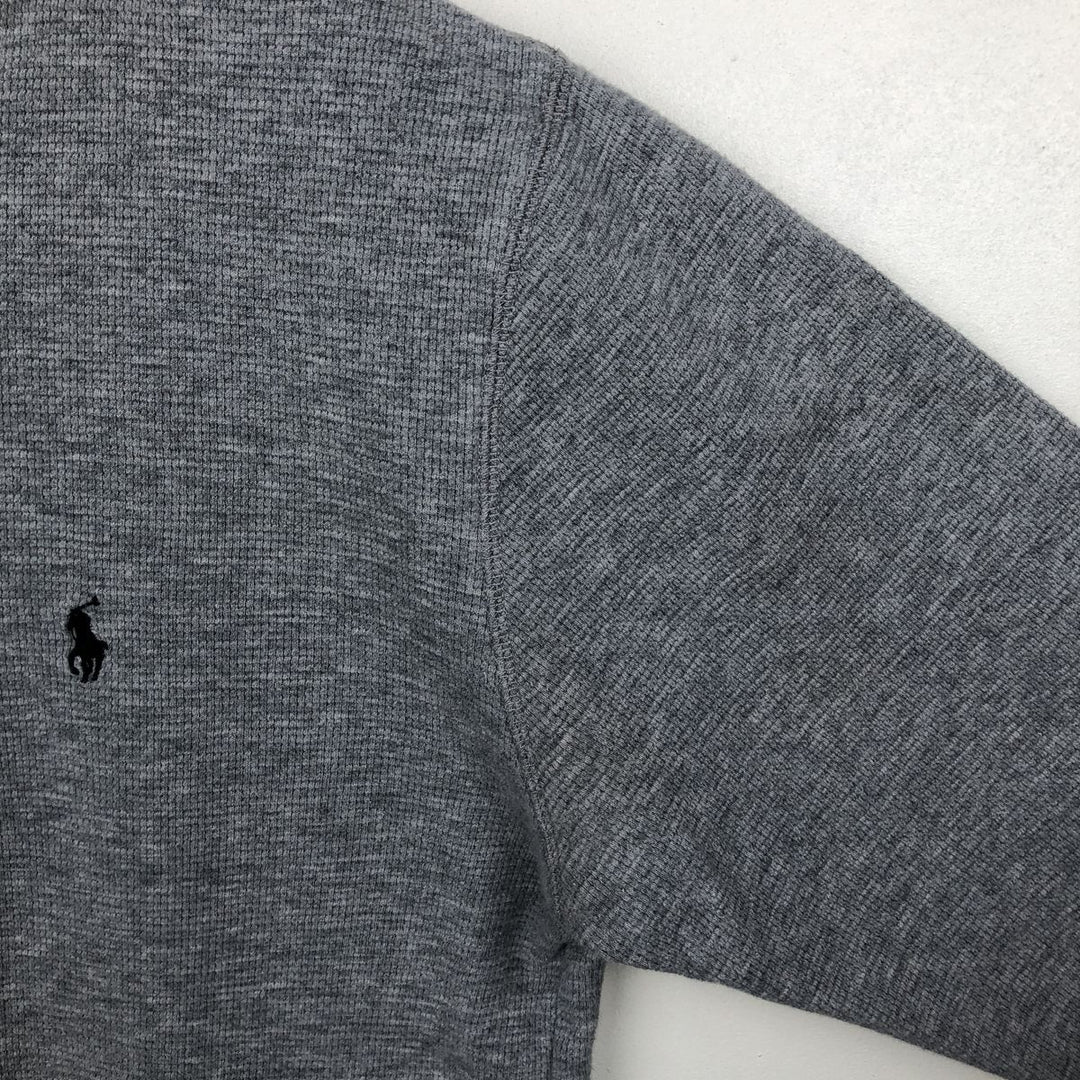 Ralph Lauren POLO RALPH LAUREN SLEEPWEAR Thermal Long T-shirt Waffle Men's M size cotton gray type Vintage Second Hand