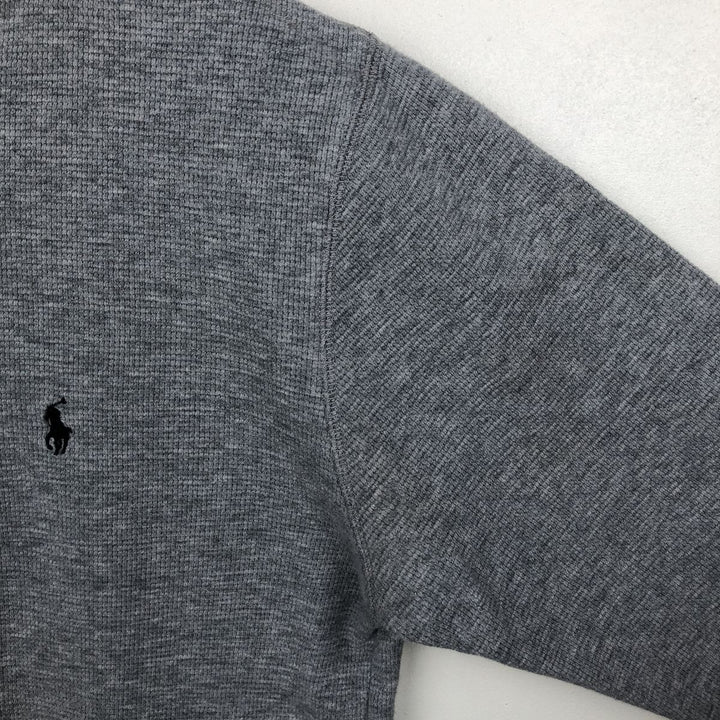 Ralph Lauren POLO RALPH LAUREN SLEEPWEAR Thermal Long T-shirt Waffle Men's M size cotton gray type Vintage Second Hand