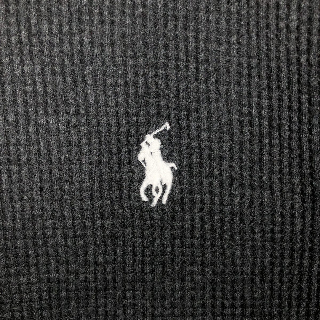 Ralph Lauren POLO RALPH LAUREN Thermal Long T-Shirt Men's Size L cotton black type Vintage Second Hand