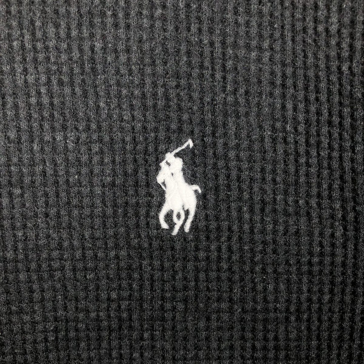 Ralph Lauren POLO RALPH LAUREN Thermal Long T-Shirt Men's Size L cotton black type Vintage Second Hand
