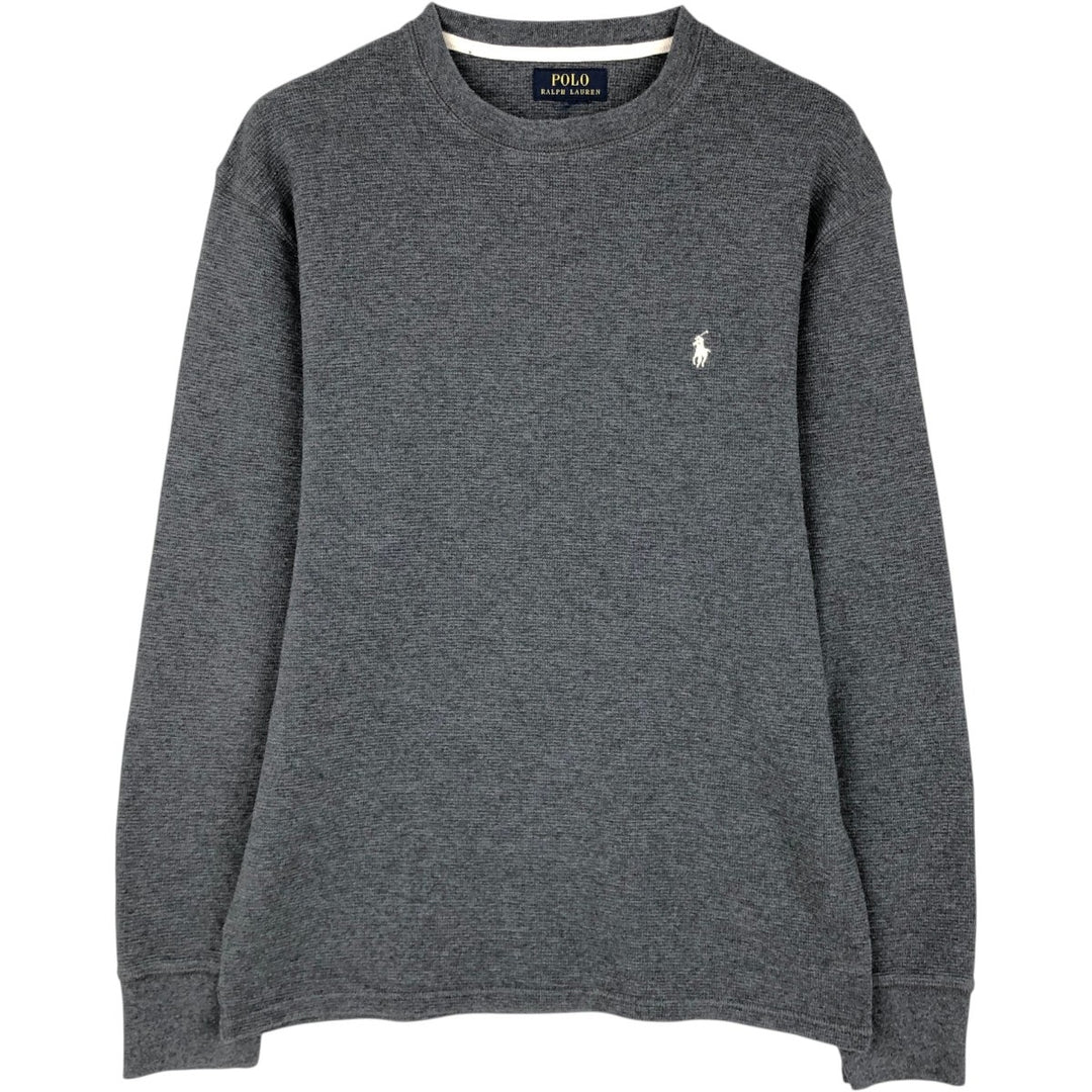 Ralph Lauren POLO RALPH LAUREN Thermal Long T-shirt Waffle Men's XL unclear Charcoal Vintage Second Hand