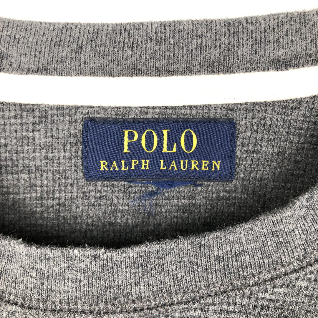 Ralph Lauren POLO RALPH LAUREN Thermal Long T-shirt Waffle Men's XL unclear Charcoal Vintage Second Hand
