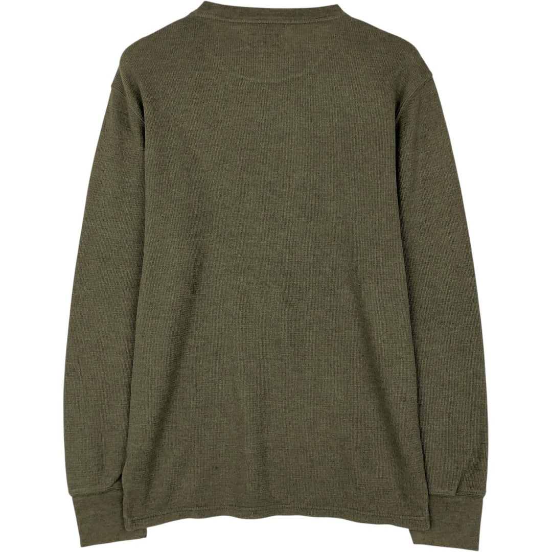 Ralph Lauren POLO RALPH LAUREN SLEEPWEAR Thermal Long T-Shirt, Honeycomb, Men's Size M cotton Khaki type Vintage Second Hand