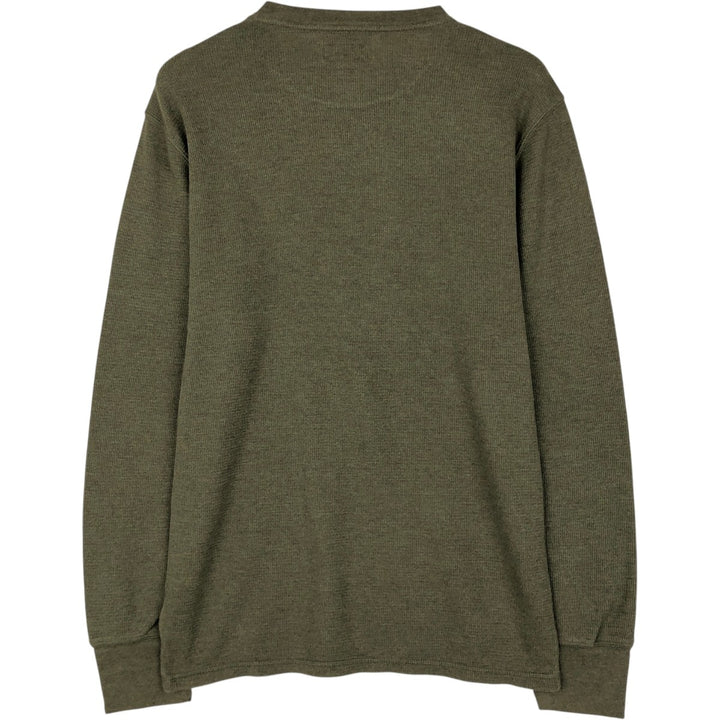 Ralph Lauren POLO RALPH LAUREN SLEEPWEAR Thermal Long T-Shirt, Honeycomb, Men's Size M cotton Khaki type Vintage Second Hand