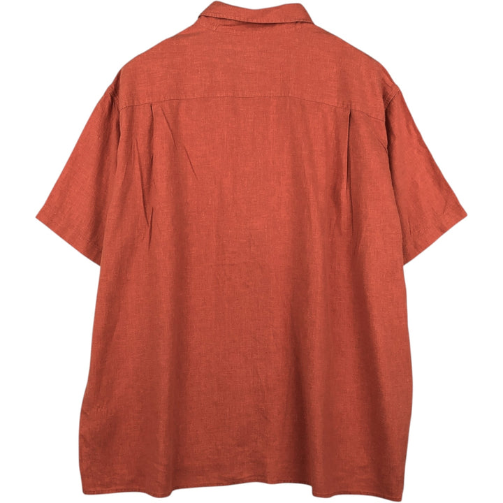 Orvis Short-Sleeve Box Shirt, Tencel x Hemp Shirt, Men's Size XL (approx.) Hemp coral Vintage Second Hand