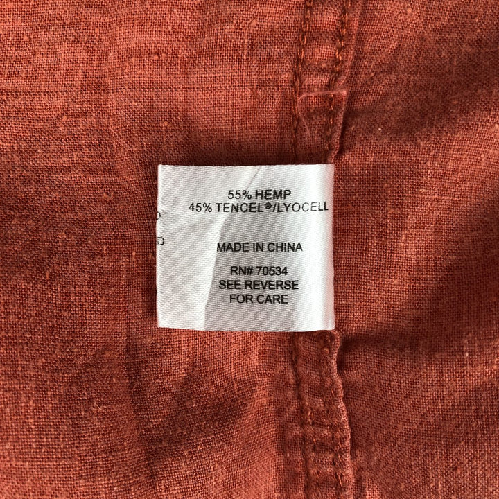 Orvis Short-Sleeve Box Shirt, Tencel x Hemp Shirt, Men's Size XL (approx.) Hemp coral Vintage Second Hand