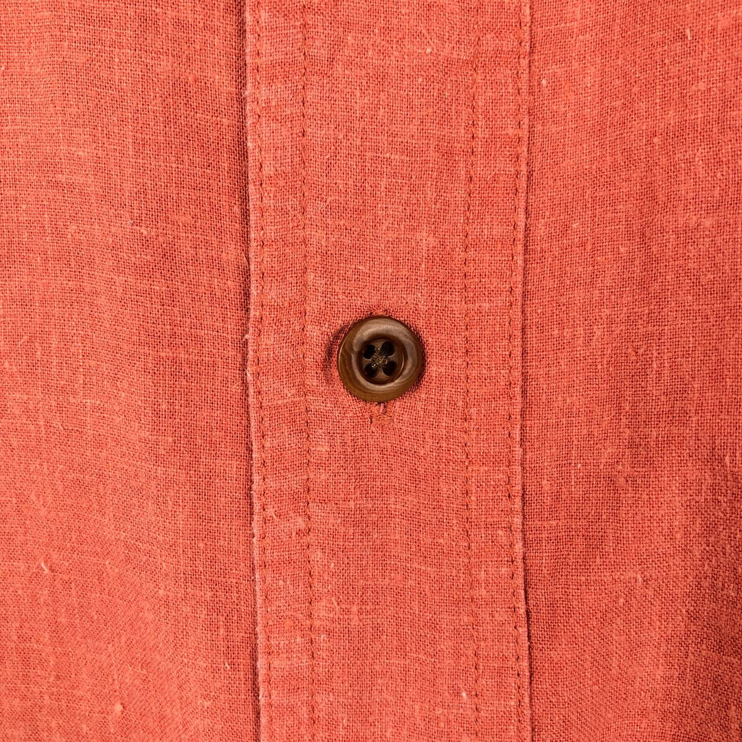 Orvis Short-Sleeve Box Shirt, Tencel x Hemp Shirt, Men's Size XL (approx.) Hemp coral Vintage Second Hand