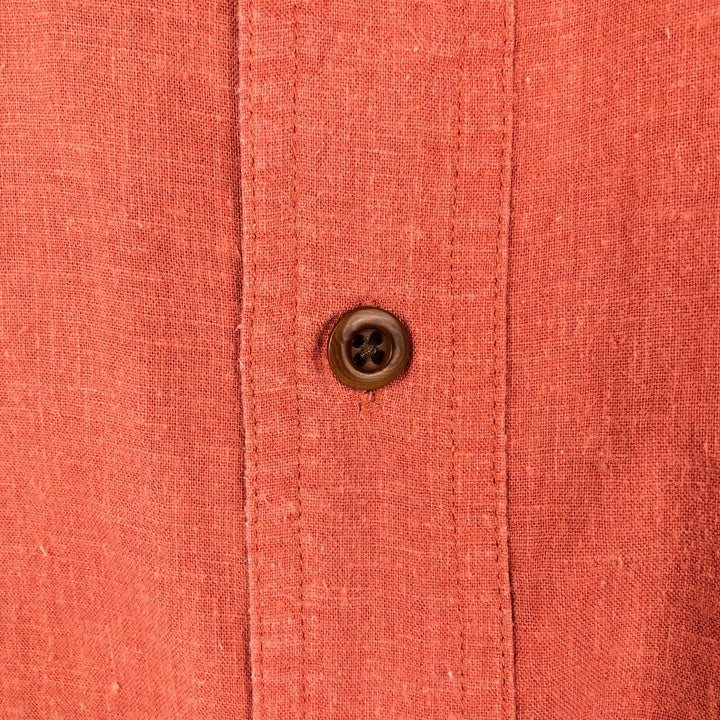 Orvis Short-Sleeve Box Shirt, Tencel x Hemp Shirt, Men's Size XL (approx.) Hemp coral Vintage Second Hand