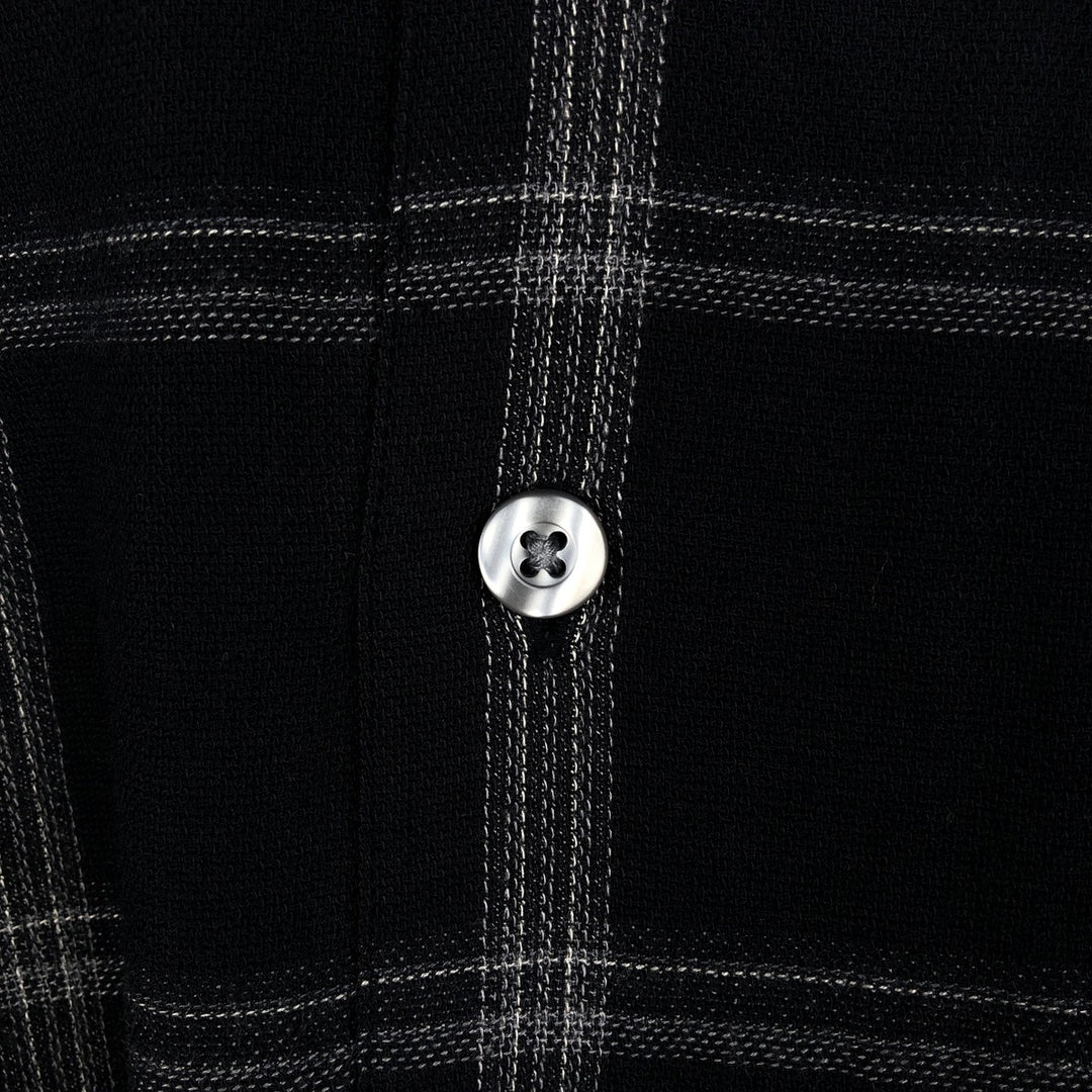 Arrow Check Pattern Short-Sleeve Open Collar Shirt, Boxy Shirt, Men's XL Equivalent Bamboo black type Vintage Second Hand