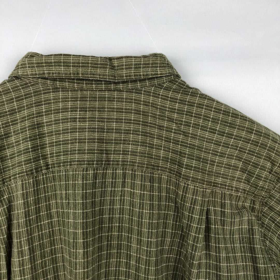 Patagonia Migration Hemp Shirt 53138SP13 Check Pattern Short Sleeve Cotton x Hemp Shirt Boxy Shirt Hemp green type Vintage Second Hand