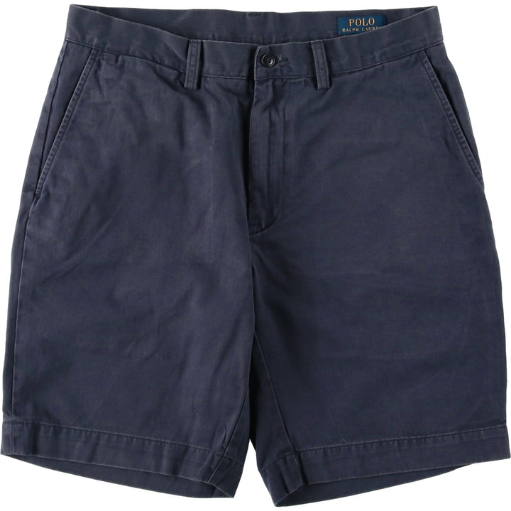 Ralph Lauren POLO RALPH LAUREN Chino Shorts, Men's Size W32 (approx.) cotton navy blue type Vintage Second Hand