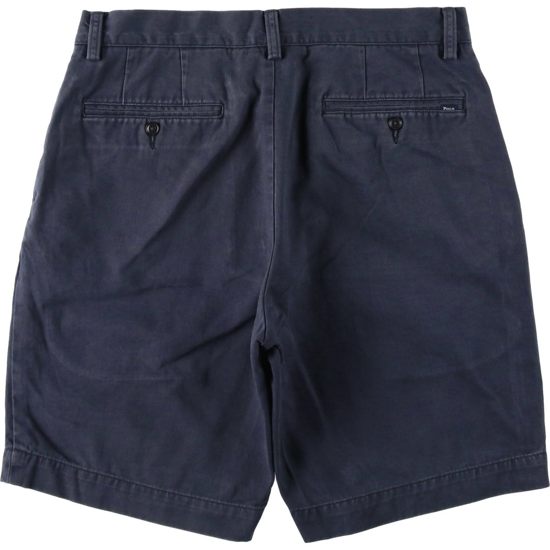 Ralph Lauren POLO RALPH LAUREN Chino Shorts, Men's Size W32 (approx.) cotton navy blue type Vintage Second Hand