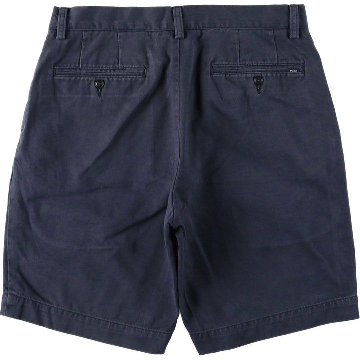 Ralph Lauren POLO RALPH LAUREN Chino Shorts, Men's Size W32 (approx.) cotton navy blue type Vintage Second Hand