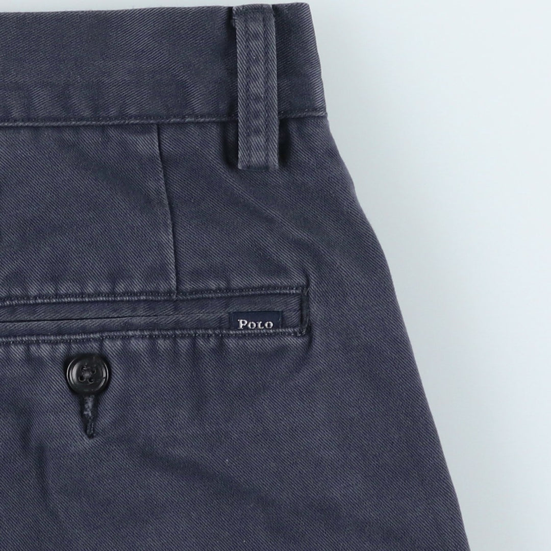 Ralph Lauren POLO RALPH LAUREN Chino Shorts, Men's Size W32 (approx.) cotton navy blue type Vintage Second Hand