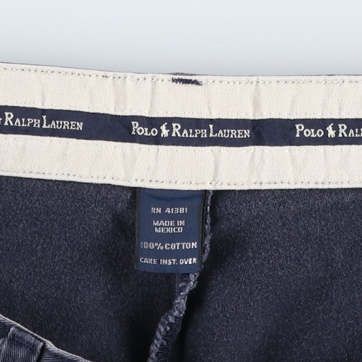 Ralph Lauren Polo Ralph Lauren ANDREW SHORT Two-Pleat Chino Shorts Men's W36 (approx.) cotton navy blue type Vintage Second Hand