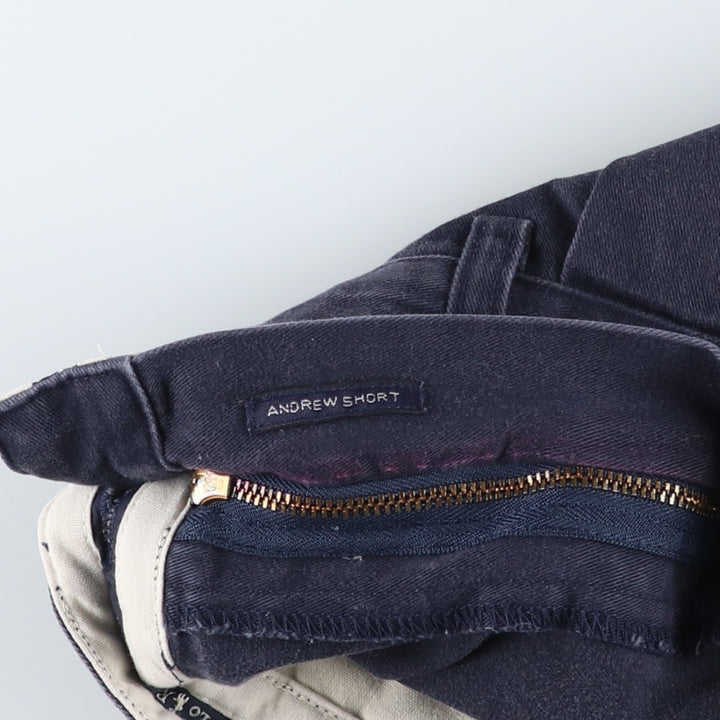 Ralph Lauren Polo Ralph Lauren ANDREW SHORT Two-Pleat Chino Shorts Men's W36 (approx.) cotton navy blue type Vintage Second Hand