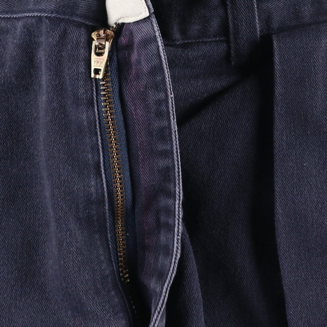 Ralph Lauren Polo Ralph Lauren ANDREW SHORT Two-Pleat Chino Shorts Men's W36 (approx.) cotton navy blue type Vintage Second Hand