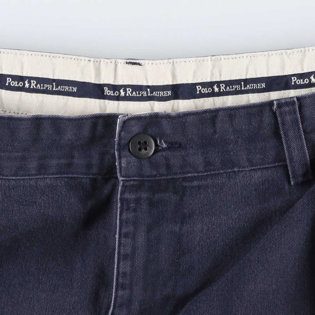 Ralph Lauren Polo Ralph Lauren ANDREW SHORT Two-Pleat Chino Shorts Men's W36 (approx.) cotton navy blue type Vintage Second Hand