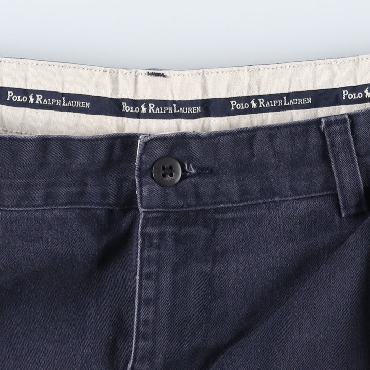 Ralph Lauren Polo Ralph Lauren ANDREW SHORT Two-Pleat Chino Shorts Men's W36 (approx.) cotton navy blue type Vintage Second Hand