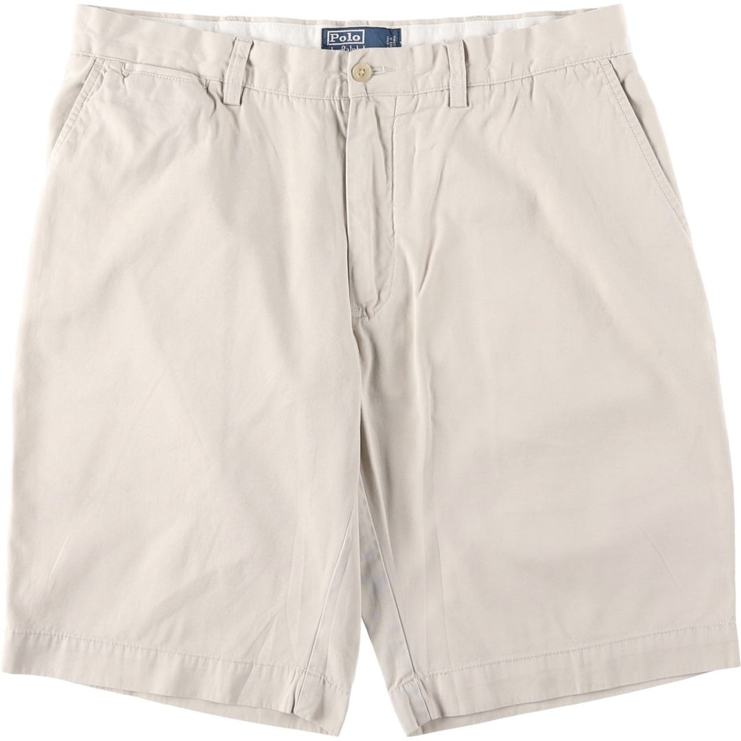 Ralph Lauren POLO by Ralph Lauren Chino Shorts, Men's, Size W35 cotton Beige type Vintage Second Hand