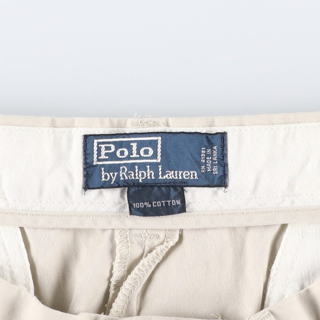 Ralph Lauren POLO by Ralph Lauren Chino Shorts, Men's, Size W35 cotton Beige type Vintage Second Hand