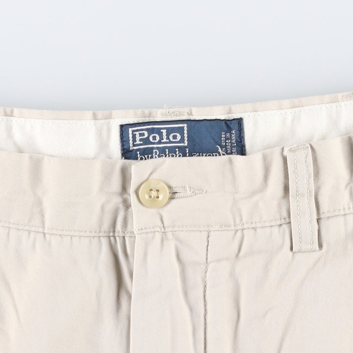 Ralph Lauren POLO by Ralph Lauren Chino Shorts, Men's, Size W35 cotton Beige type Vintage Second Hand
