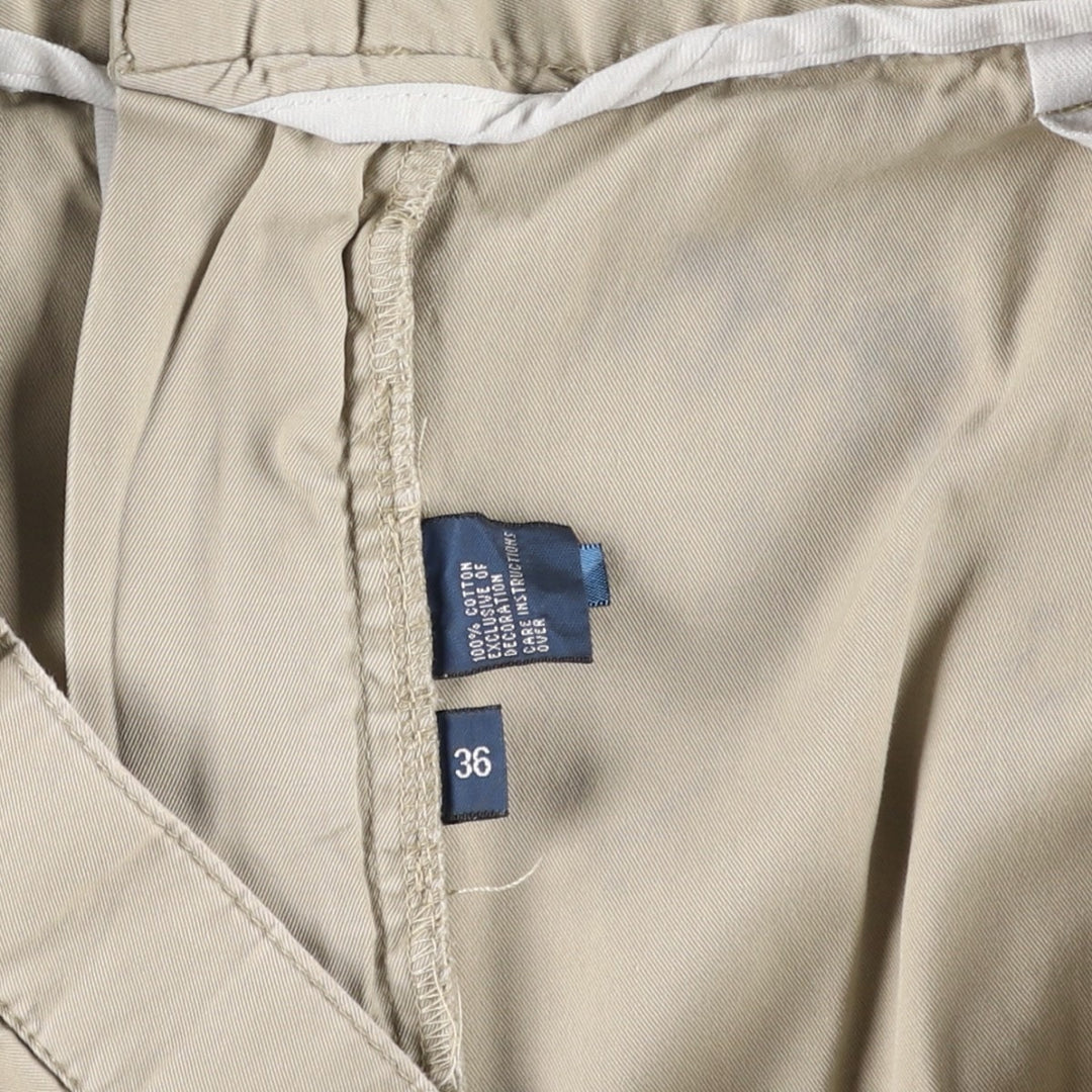 Ralph Lauren POLO by Ralph Lauren TYLER SHORT Two-pleat chino shorts, short pants, men's size W36 cotton Beige type Vintage Second Hand