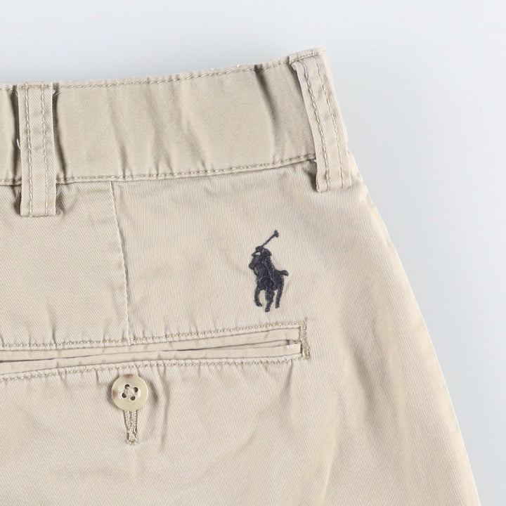 Ralph Lauren POLO by Ralph Lauren TYLER SHORT Two-pleat chino shorts, short pants, men's size W36 cotton Beige type Vintage Second Hand
