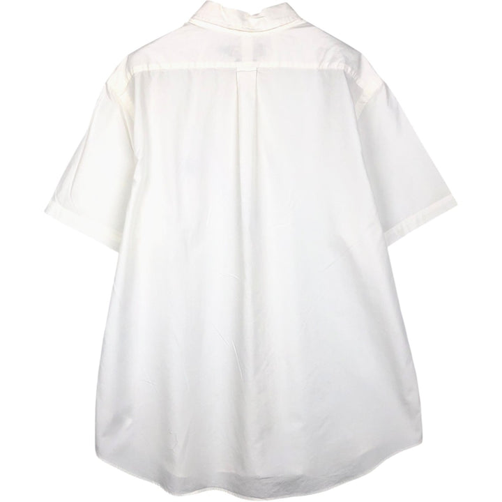 Ralph Lauren CUSTOM FIT Short-Sleeve Button-Down Shirt, Men's XXL (approx.) cotton white type Vintage Second Hand