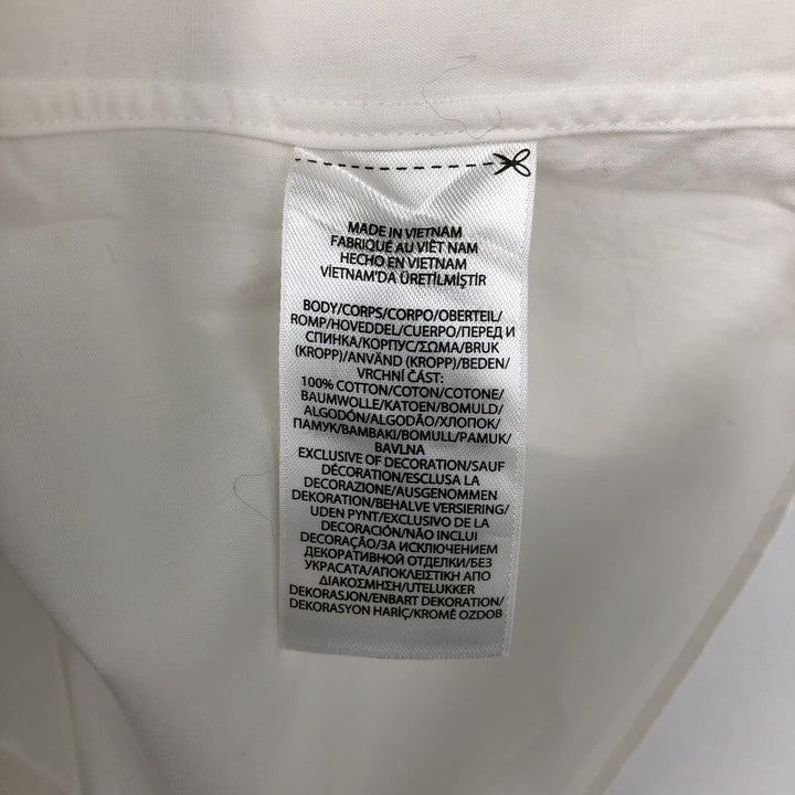 Ralph Lauren CUSTOM FIT Short-Sleeve Button-Down Shirt, Men's XXL (approx.) cotton white type Vintage Second Hand