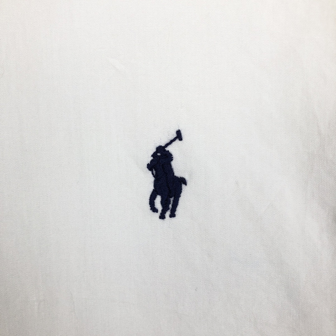 Ralph Lauren CUSTOM FIT Short-Sleeve Button-Down Shirt, Men's XXL (approx.) cotton white type Vintage Second Hand