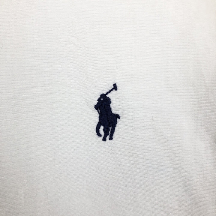 Ralph Lauren CUSTOM FIT Short-Sleeve Button-Down Shirt, Men's XXL (approx.) cotton white type Vintage Second Hand