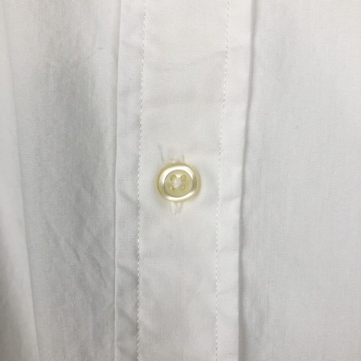 Ralph Lauren CUSTOM FIT Short-Sleeve Button-Down Shirt, Men's XXL (approx.) cotton white type Vintage Second Hand