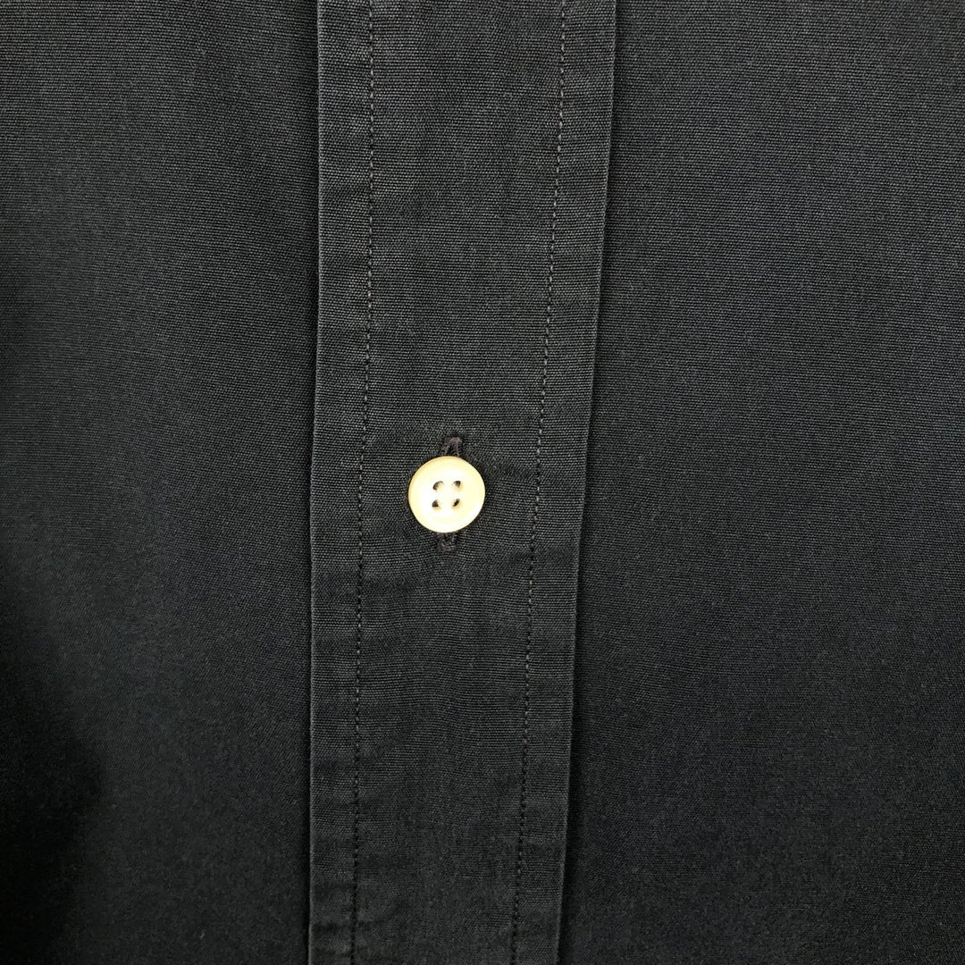Ralph Lauren Classic Fit Short Sleeve Button Down Shirt Men's XL cotton black type Vintage Second Hand