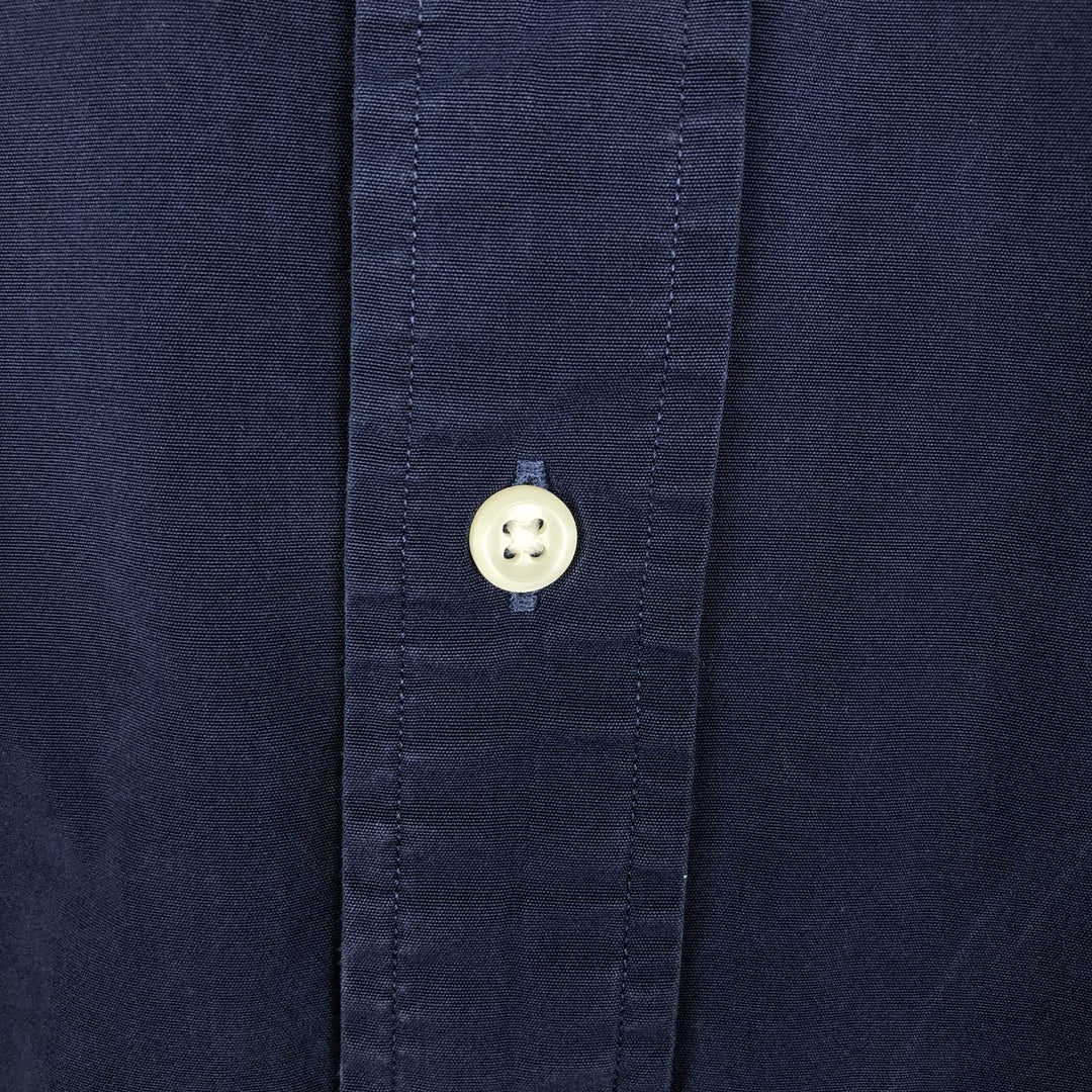 Ralph Lauren Classic Fit short sleeve button down shirt, men's size M cotton navy blue type Vintage Second Hand