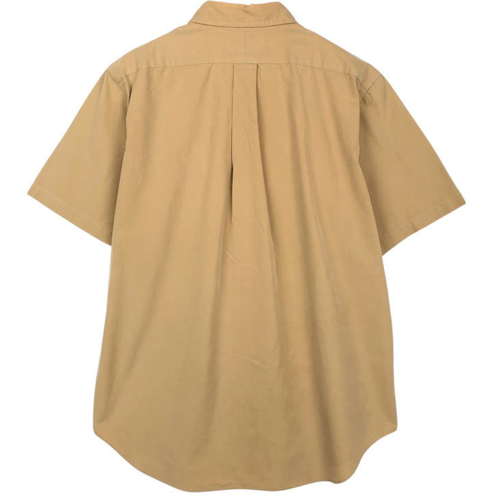 Ralph Lauren Classic Fit short sleeve button down shirt, men's size M cotton brown type Vintage Second Hand