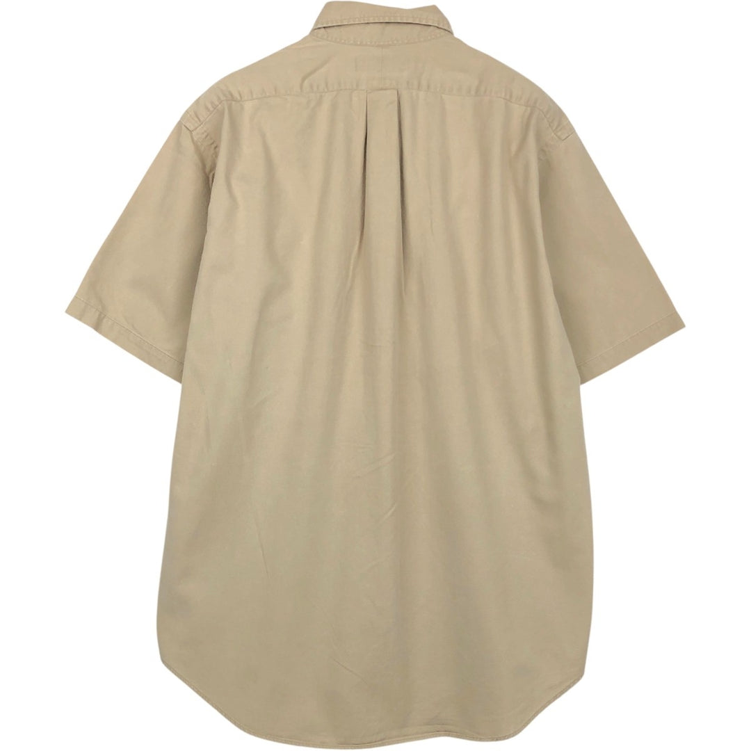 Ralph Lauren BLAIRE short sleeve button down shirt, men's size M cotton Beige type Vintage Second Hand