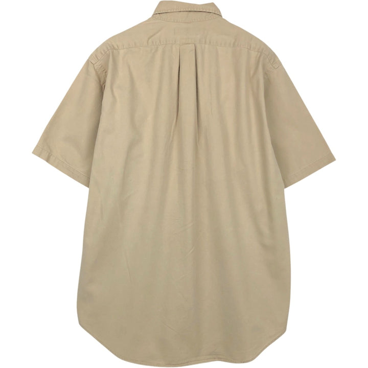 Ralph Lauren BLAIRE short sleeve button down shirt, men's size M cotton Beige type Vintage Second Hand