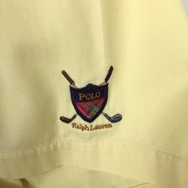 Ralph Lauren POLO by Ralph Lauren short sleeve cotton shirt, men's XL size cotton yellow type Vintage Second Hand