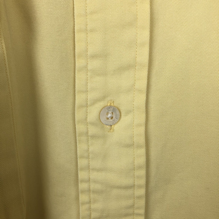 Ralph Lauren POLO by Ralph Lauren short sleeve cotton shirt, men's XL size cotton yellow type Vintage Second Hand