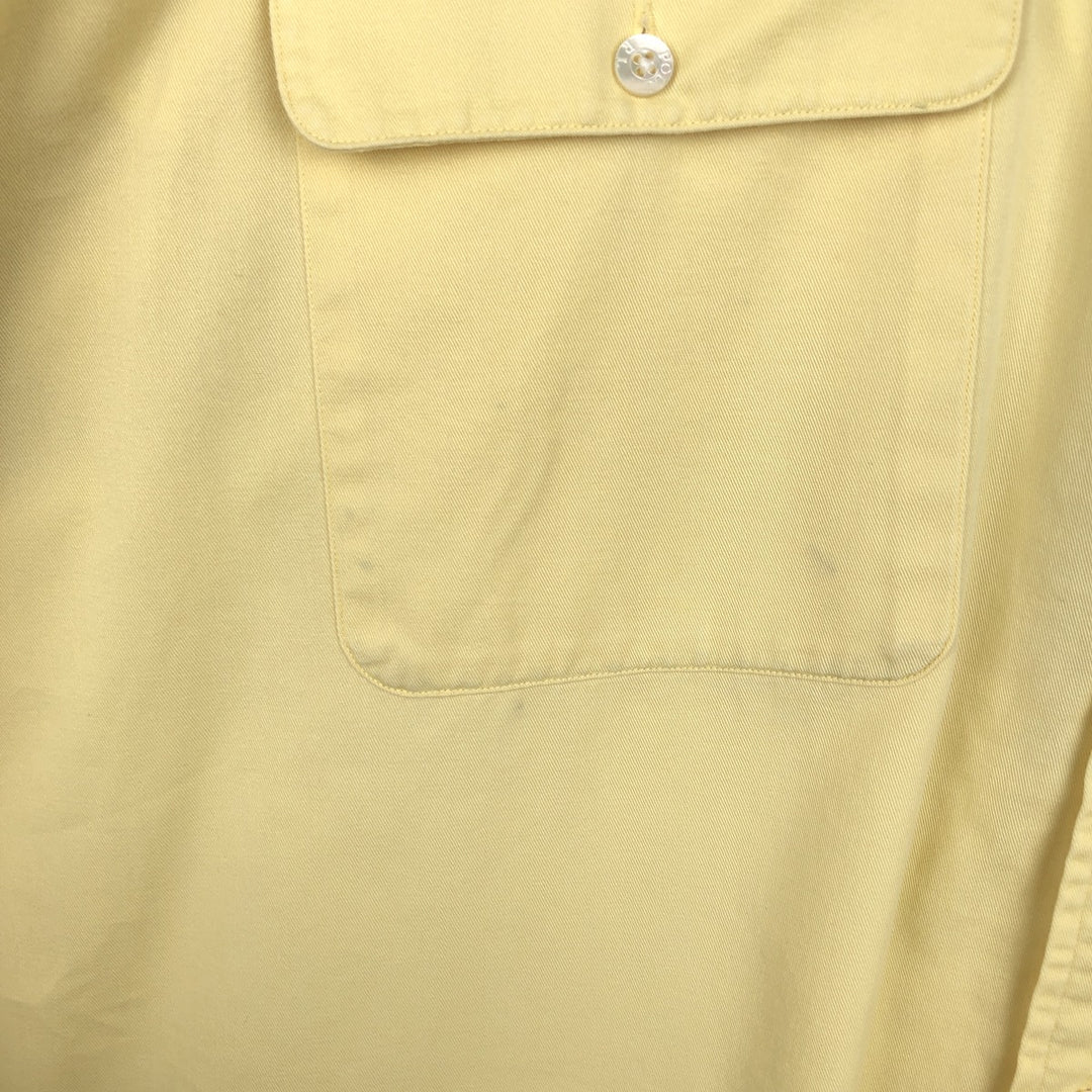 Ralph Lauren POLO by Ralph Lauren short sleeve cotton shirt, men's XL size cotton yellow type Vintage Second Hand