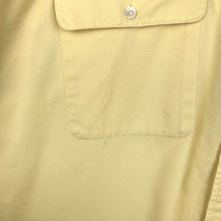 Ralph Lauren POLO by Ralph Lauren short sleeve cotton shirt, men's XL size cotton yellow type Vintage Second Hand