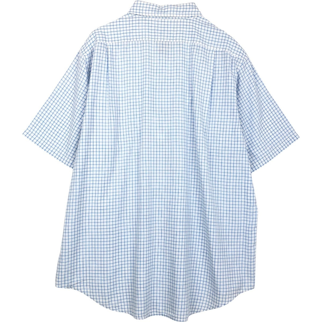 2000'S Ralph Lauren POLO JEANS COMPANY Short-Sleeve Cotton Check Shirt, Men's Size XL (approx.) cotton blue type Vintage Second Hand
