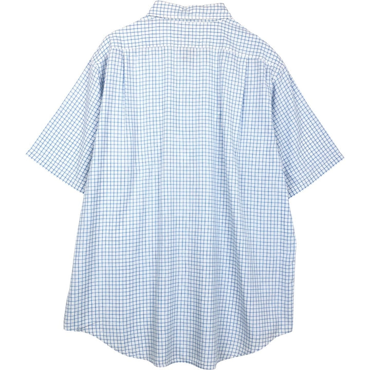 2000'S Ralph Lauren POLO JEANS COMPANY Short-Sleeve Cotton Check Shirt, Men's Size XL (approx.) cotton blue type Vintage Second Hand