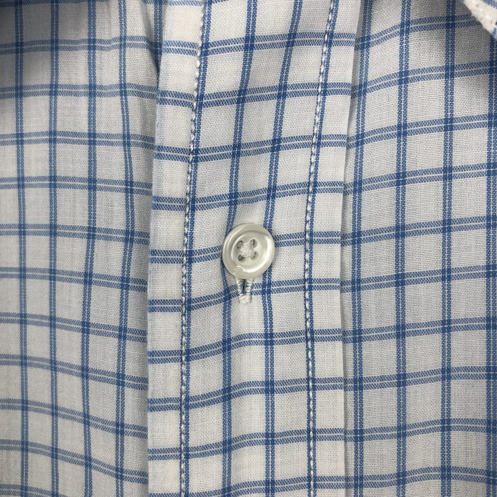 2000'S Ralph Lauren POLO JEANS COMPANY Short-Sleeve Cotton Check Shirt, Men's Size XL (approx.) cotton blue type Vintage Second Hand