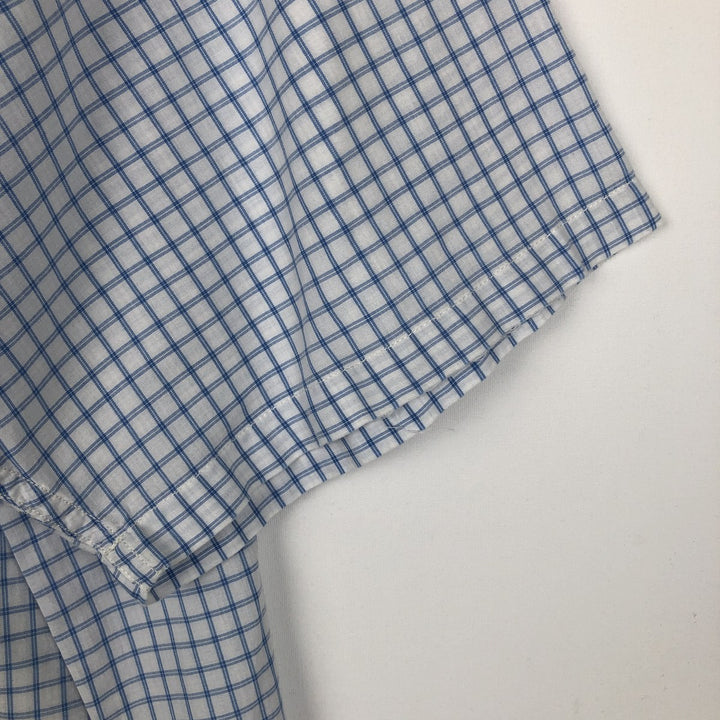 2000'S Ralph Lauren POLO JEANS COMPANY Short-Sleeve Cotton Check Shirt, Men's Size XL (approx.) cotton blue type Vintage Second Hand