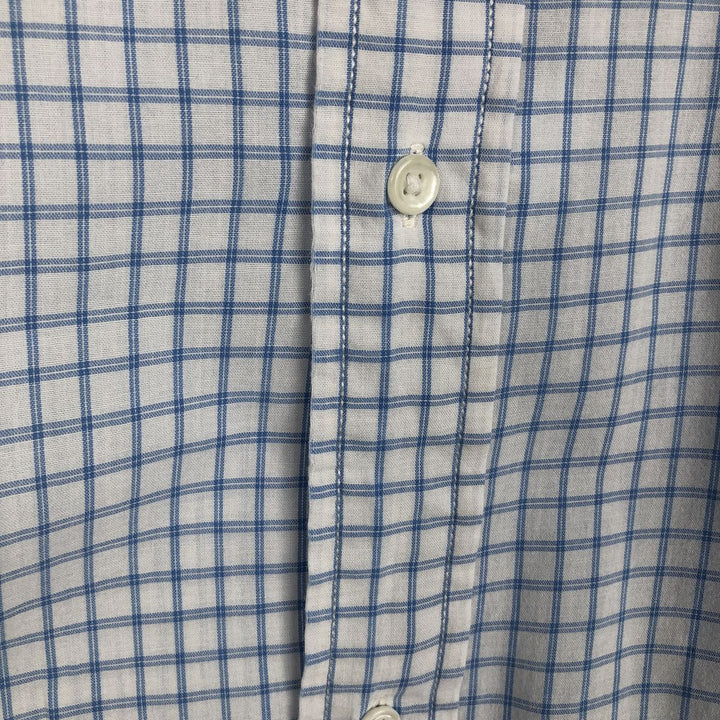 2000'S Ralph Lauren POLO JEANS COMPANY Short-Sleeve Cotton Check Shirt, Men's Size XL (approx.) cotton blue type Vintage Second Hand