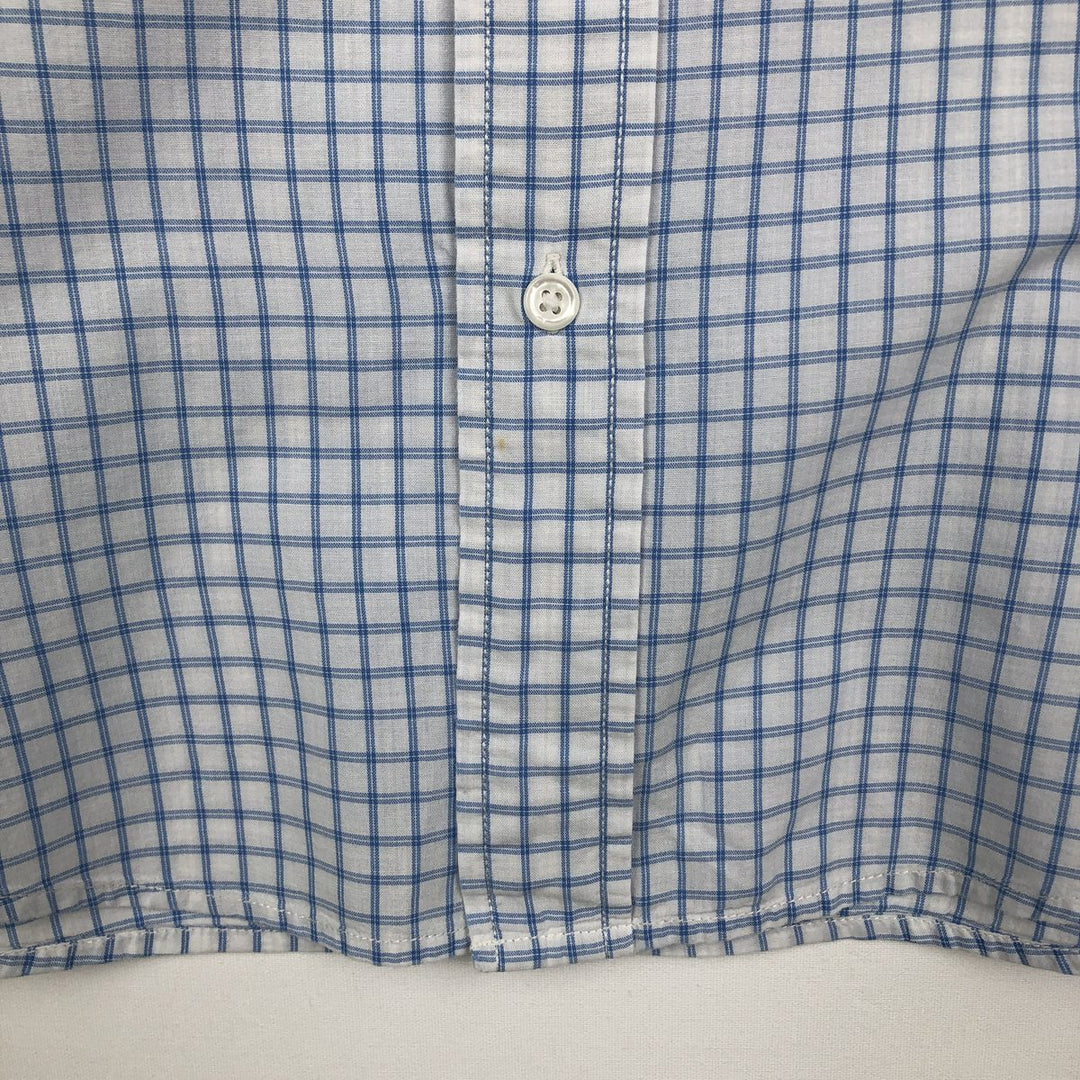 2000'S Ralph Lauren POLO JEANS COMPANY Short-Sleeve Cotton Check Shirt, Men's Size XL (approx.) cotton blue type Vintage Second Hand